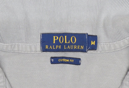 Ralph Lauren Men's Grey Custom Fit Polo Shirt Size M