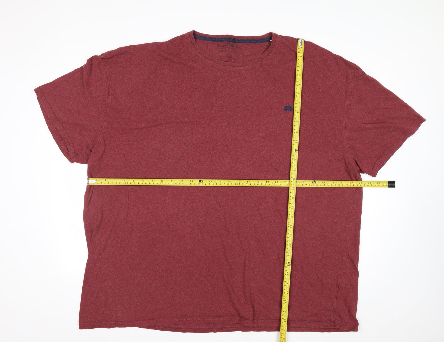 Raging Bull Men's 5XL Red Organic Cotton Crew Neck T-Shirt