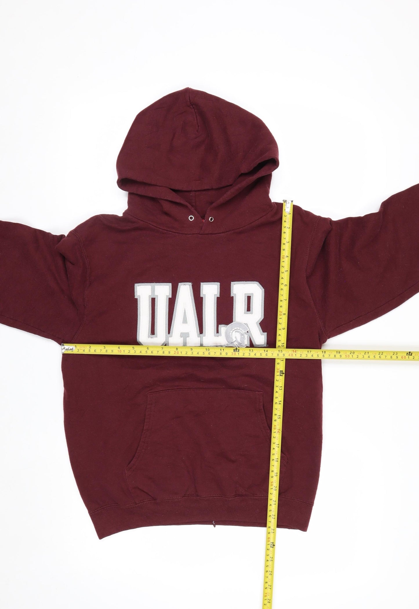 Champion Men's Red Pullover Hoodie S UALR Logo Sportswear