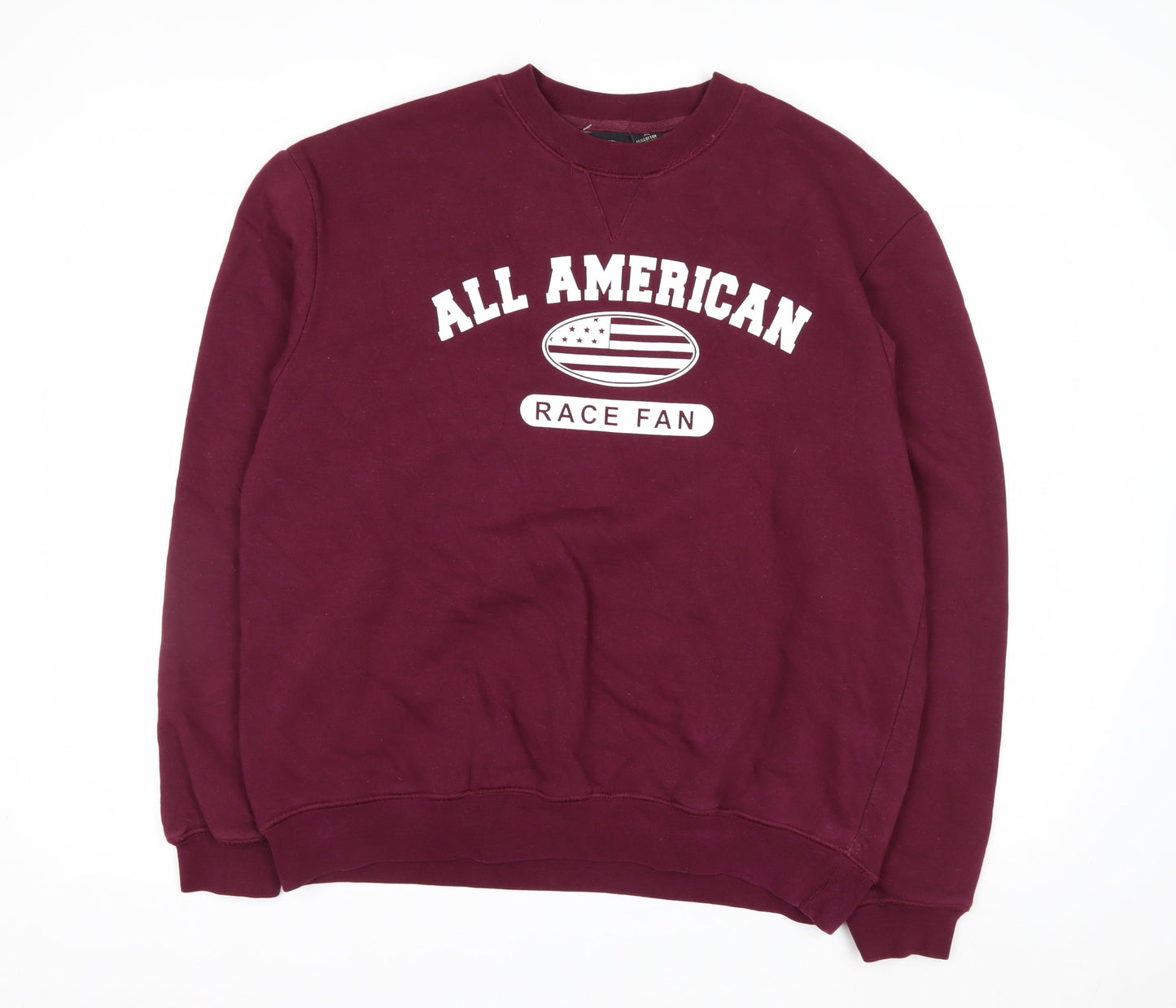 SMI Properties Men's Burgundy All American Graphic Crew Neck Sweatshirt XL