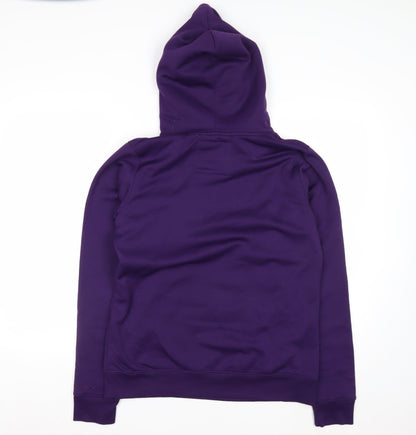 Under Armour Women Purple Medium Pullover Hoodie UA Storm Logo Sweatshirt