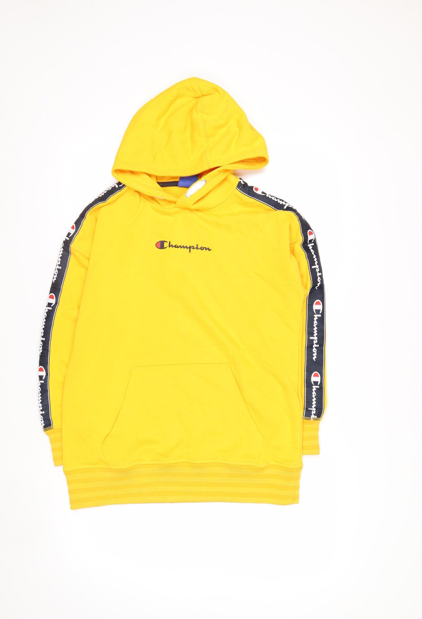 Champion Boys Yellow Pullover Hoodie 11-12 Years Cotton Blend Logo