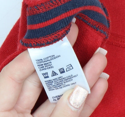 Tommy Hilfiger Jeans Red Cotton Crew Neck Sweatshirt Women M