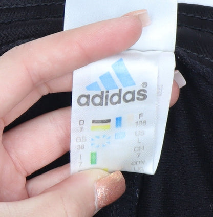 Adidas Men's Black Size L Track Pants Joggers with Zip Pockets