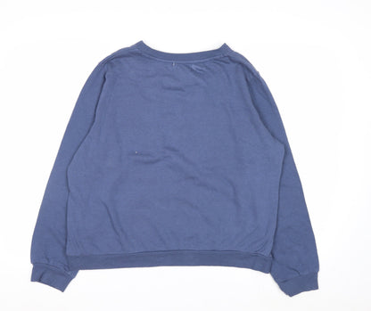 The Rolling Stones Blue Women's Large Pullover Sweatshirt Graphic Cotton Blend