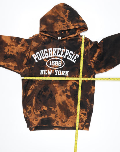 Independent Trading Co Mens Brown Black Tie-Dye Pullover Hoodie M
