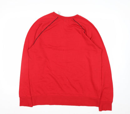 Reebok Men's Red Pullover Crew Neck Sweatshirt Size M