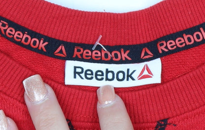 Reebok Men's Red Pullover Crew Neck Sweatshirt Size M