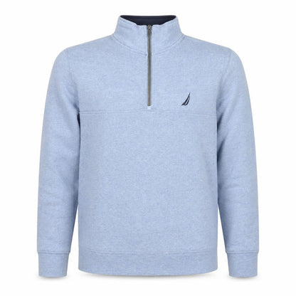 Nautica Men's Blue 1/4 Zip Fleece Sweatshirt Size S Regular Fit