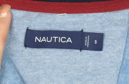 Nautica Men's Blue 1/4 Zip Fleece Sweatshirt Size S Regular Fit