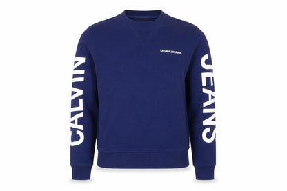Calvin Klein Jeans Men's Blue Logo Pullover Sweatshirt Size M