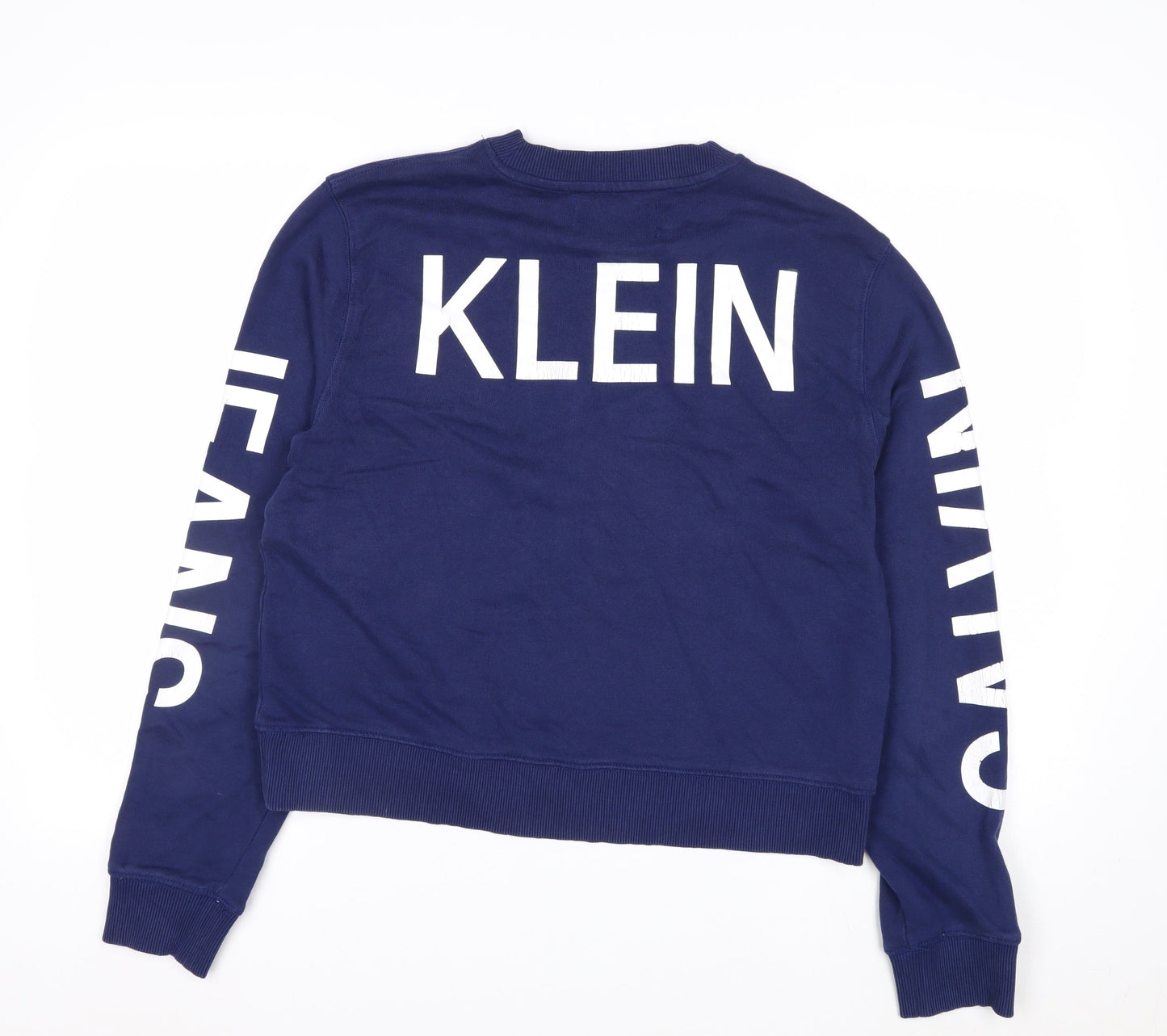 Calvin Klein Jeans Men's Blue Logo Pullover Sweatshirt Size M