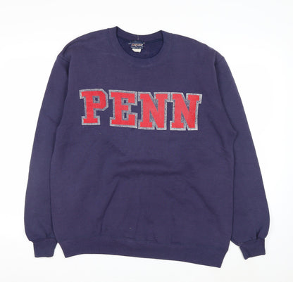 JanSport Mens Blue XL Pullover College PENN Logo Sweatshirt