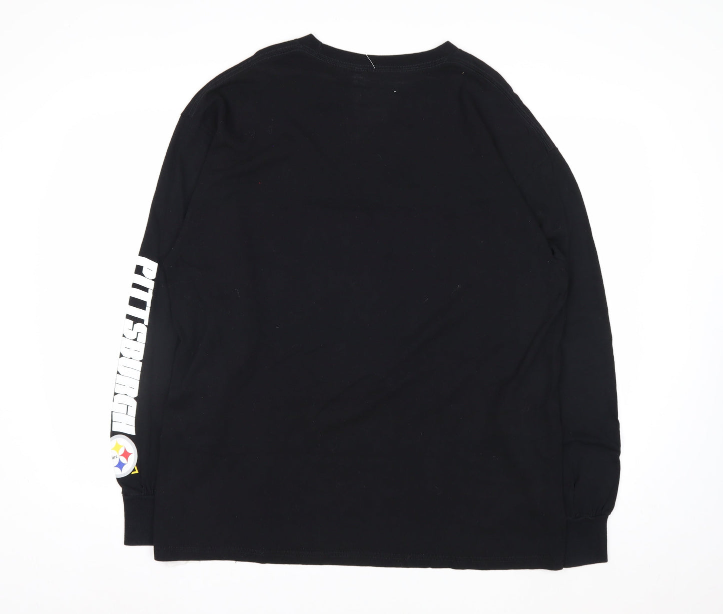 NFL Team Apparel Men's Black XL Pittsburgh Steelers Long Sleeve Shirt