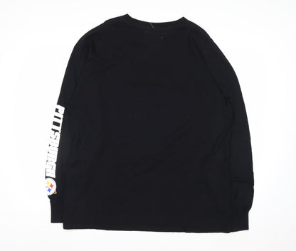 NFL Team Apparel Men's Black XL Pittsburgh Steelers Long Sleeve Shirt