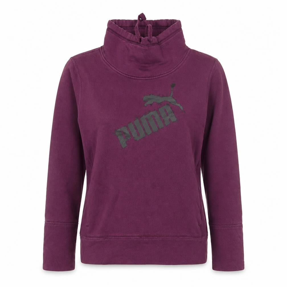 Puma Womens Purple Pullover Sweatshirt Size 10 Cotton Blend