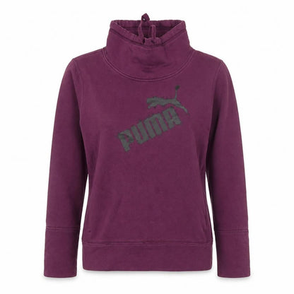 Puma Womens Purple Pullover Sweatshirt Size 10 Cotton Blend
