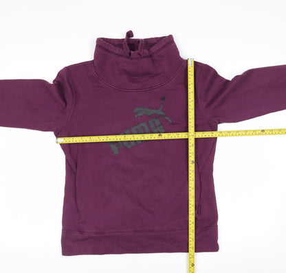 Puma Womens Purple Pullover Sweatshirt Size 10 Cotton Blend