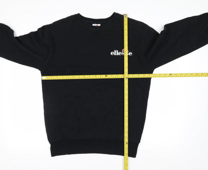 Ellesse Mens Black Crew Neck Pullover Sweatshirt M