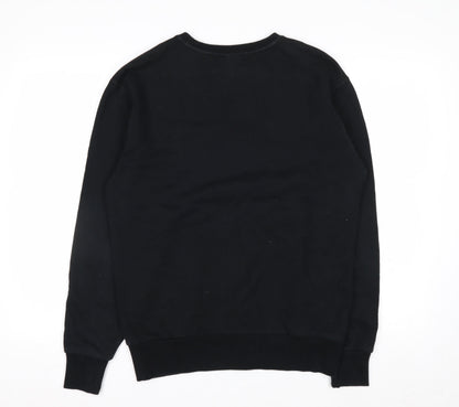 Ellesse Mens Black Crew Neck Pullover Sweatshirt M