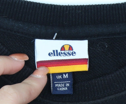 Ellesse Mens Black Crew Neck Pullover Sweatshirt M
