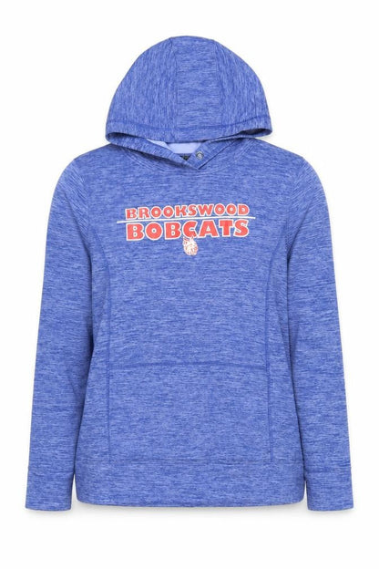 ATC Womens Blue Hooded Pullover Sweatshirt XL Brookswood Bobcats