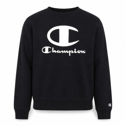 Champion Men's Black Small Pullover Sweatshirt Logo Fleece