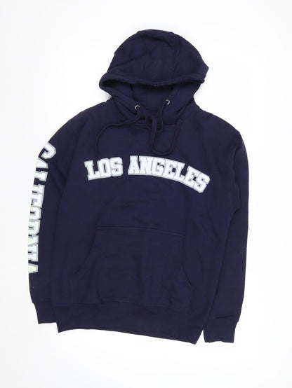 Social Culture Men's Blue Pullover Hoodie M Los Angeles Design