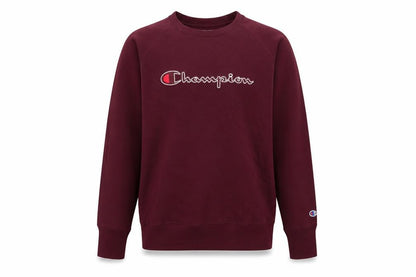 Champion Men's Red Pullover Sweatshirt L Regular Crew Neck Fleece