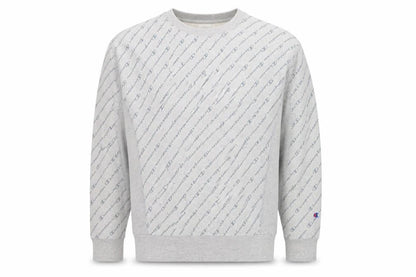 Champion Men's Grey Reverse Weave Logo Pullover Sweatshirt Size L