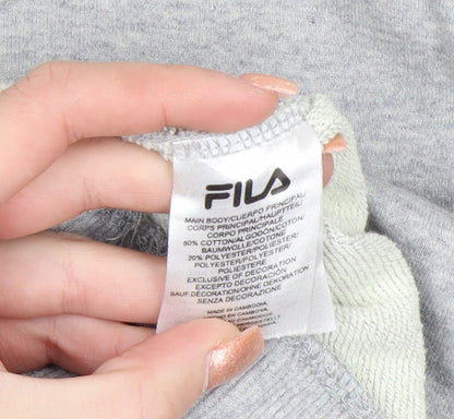 Fila Men's Grey Crew Neck Sweatshirt L Regular Fit Sports Style