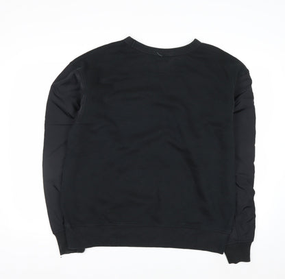 Champion Men's Black L Pullover Crew Neck Sweatshirt with Logo