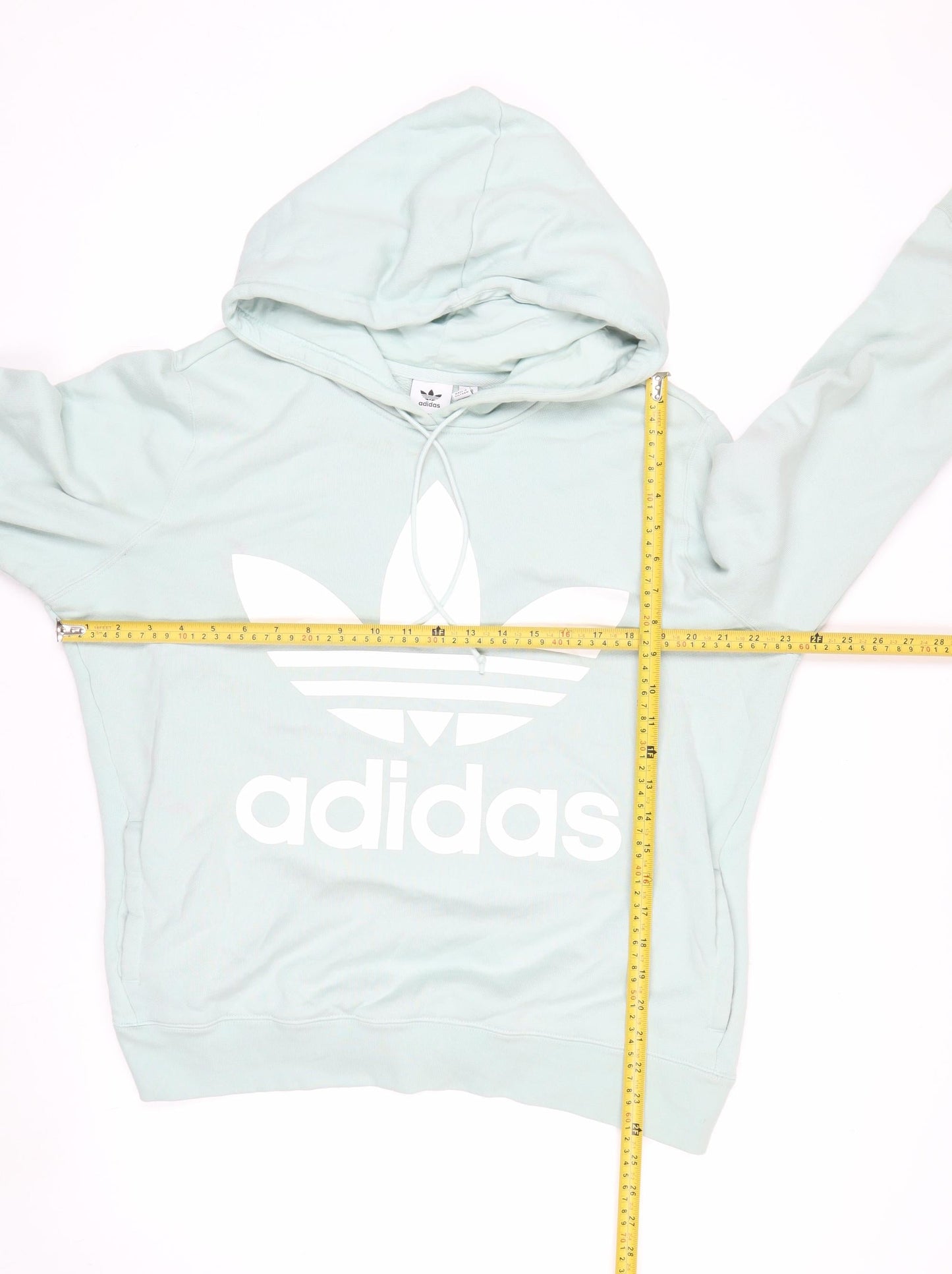 Adidas Womens Mint Green Pullover Hoodie XL UK 22 Casual Logo Sweatshirt