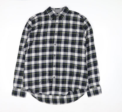 Eddie Bauer Men's Blue Long Sleeve Check Flannel Shirt Size L