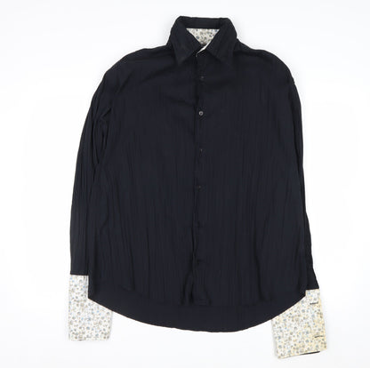 Primo Collection Ciro Citterio Women's Black Long Sleeve Button-Up Shirt Size S
