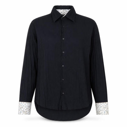 Primo Collection Ciro Citterio Women's Black Long Sleeve Button-Up Shirt Size S