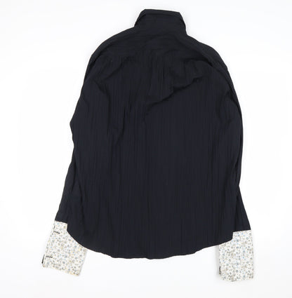 Primo Collection Ciro Citterio Women's Black Long Sleeve Button-Up Shirt Size S