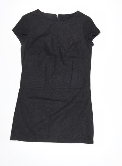 Gap Women's Black Wool Blend Short Sleeve Sheath Dress Size 6