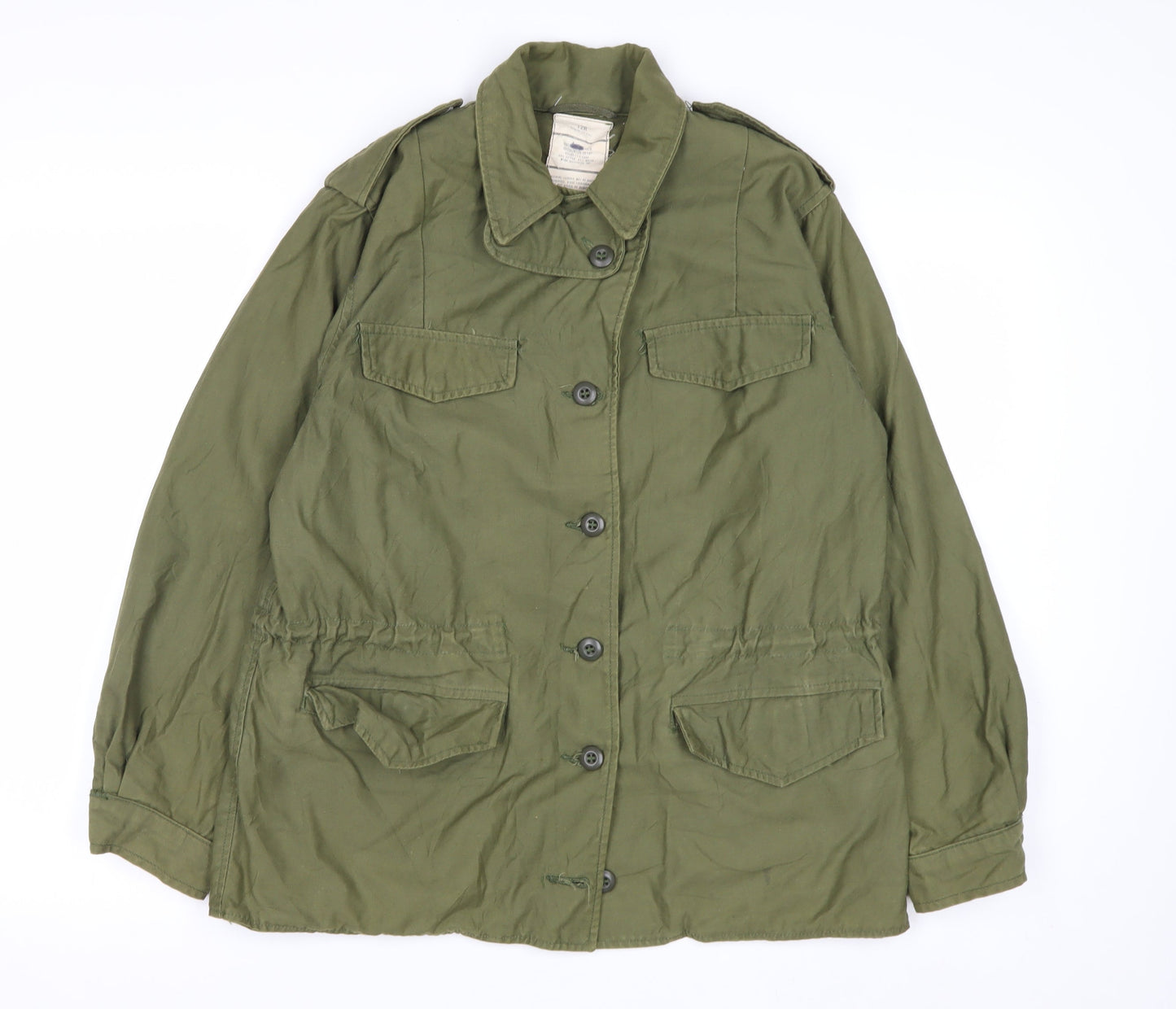 WYNN Industries Women’s Green Military Field Jacket Size 12 Regular Cotton Nylon