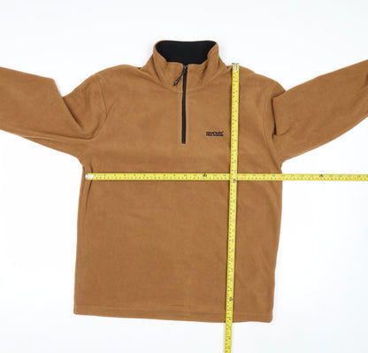 Regatta Brown 1/4 Zip Fleece Sweatshirt Men's M Outdoor Pullover