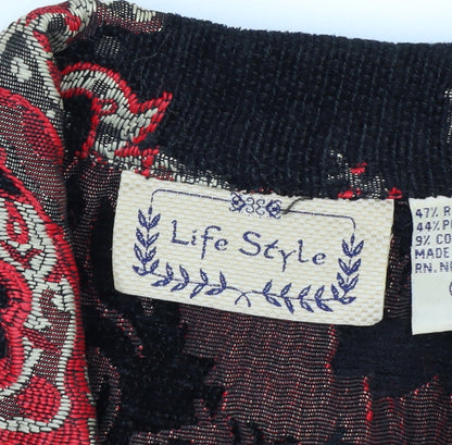 Life Style Women's Multicoloured Paisley Jacket L Bohemian Retro Style