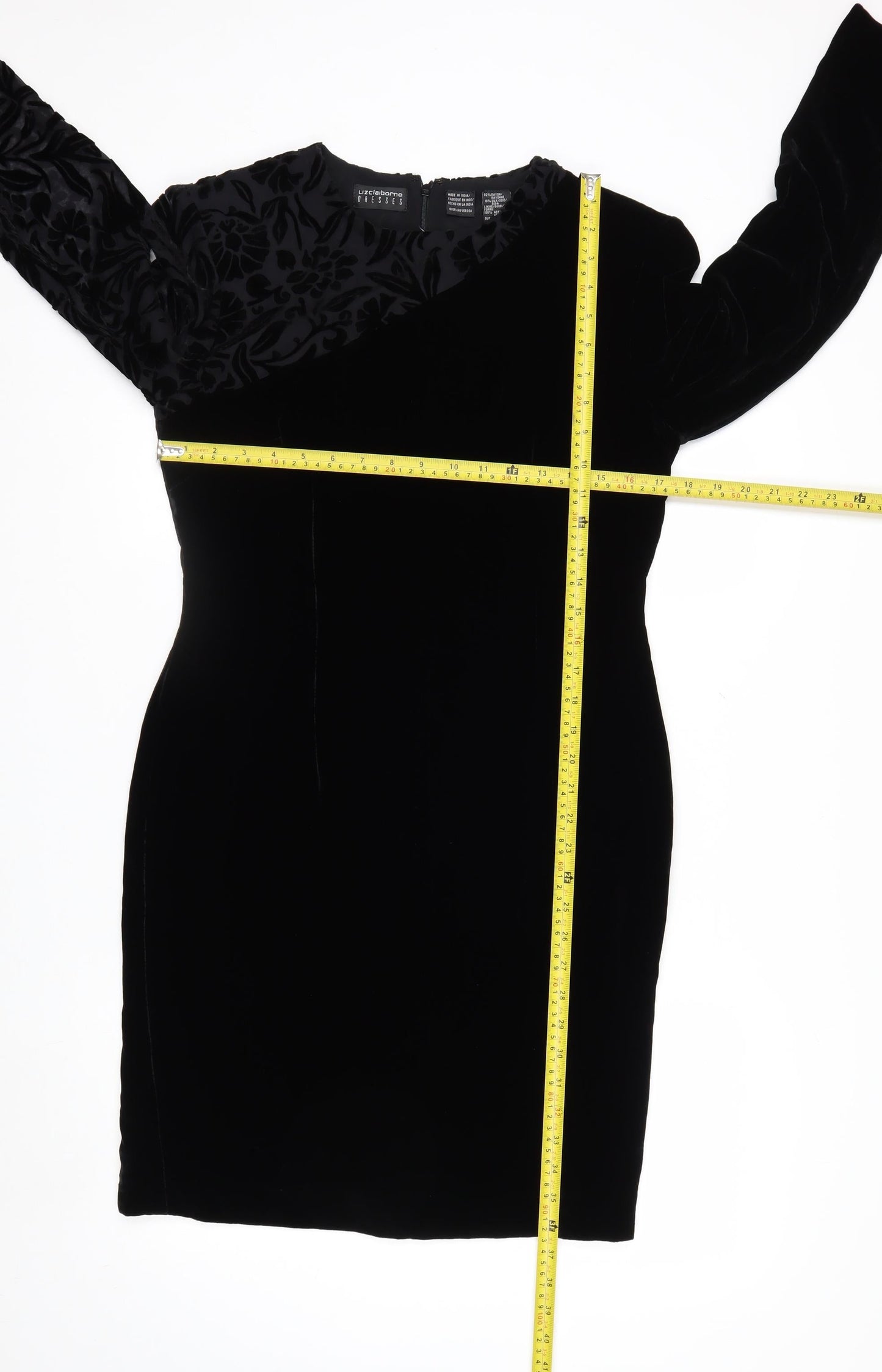 Liz Claiborne Women’s Black Velvet Sheath Dress Size 8