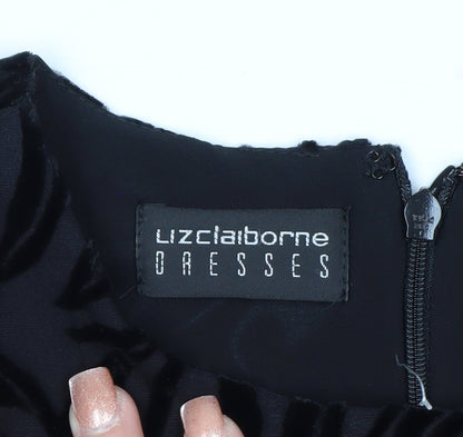 Liz Claiborne Women’s Black Velvet Sheath Dress Size 8