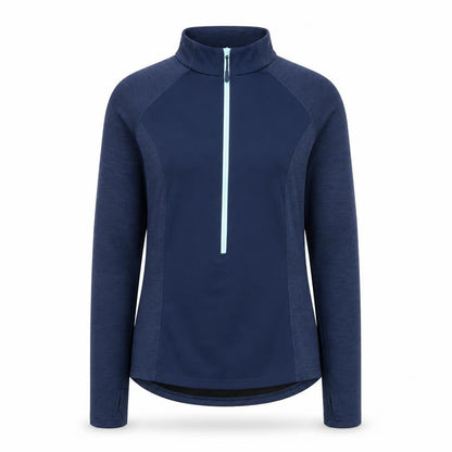 Crane Womens Blue Size 10 1/2 Zip Long Sleeve Pullover Sweatshirt