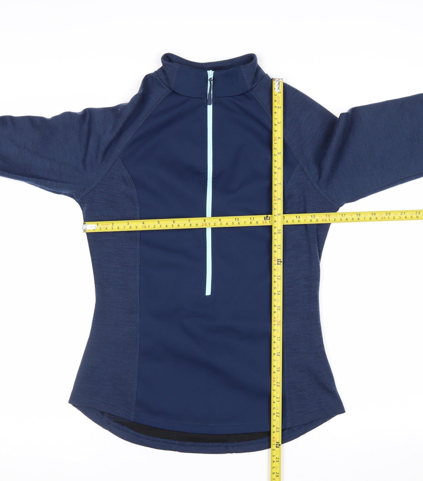 Crane Womens Blue Size 10 1/2 Zip Long Sleeve Pullover Sweatshirt