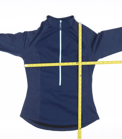Crane Womens Blue Size 10 1/2 Zip Long Sleeve Pullover Sweatshirt