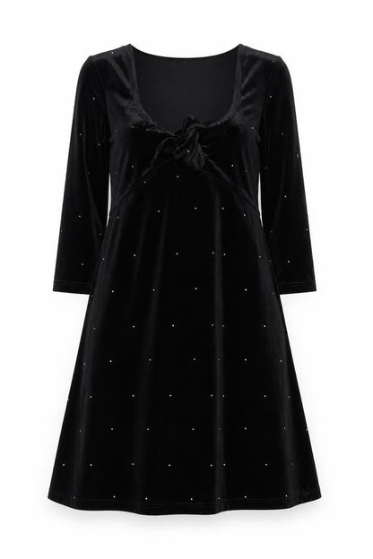 Sheri Martin Women’s Black Velvet A-Line Party Dress Size 8