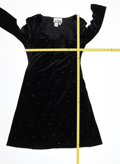 Sheri Martin Women’s Black Velvet A-Line Party Dress Size 8