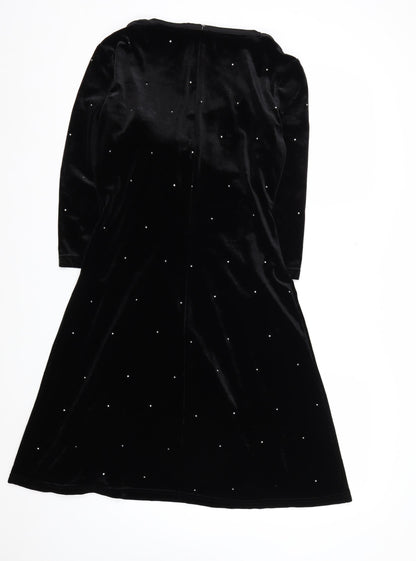 Sheri Martin Women’s Black Velvet A-Line Party Dress Size 8