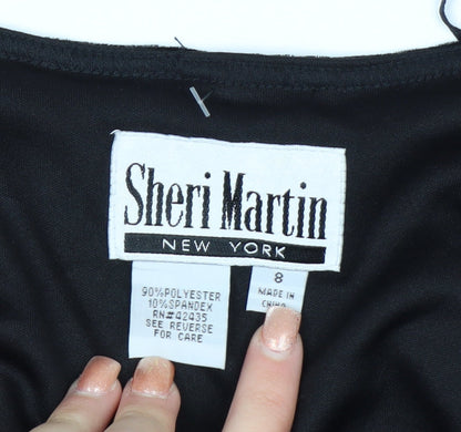 Sheri Martin Women’s Black Velvet A-Line Party Dress Size 8